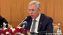 Mansur Yavas, Bürgermeister von Ankara. Datum: 28-10-2021. PK für ausländische Medien. 