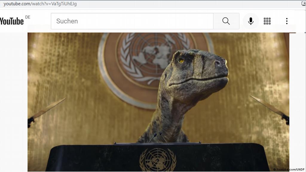 Un dinosaurio critica a los humanos en campaña de la ONU sobre el cambio  climático | El Mundo | DW 