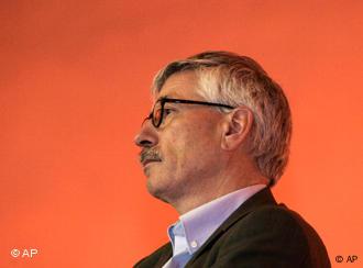 Thilo Sarrazin, a member of the Bundesbank board, waits prior to a news conference in Berlin, Germany, Monday, Aug. 30, 2010.