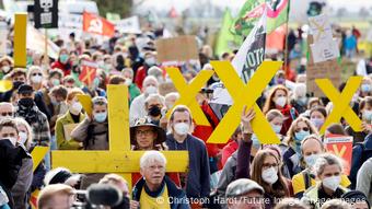 Deutschland, Lützerath | Protest am Braunkohle Tagebau Garzweiler