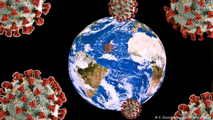 Symbolbild Illustration | Angriff auf Erde mit Coronaviren