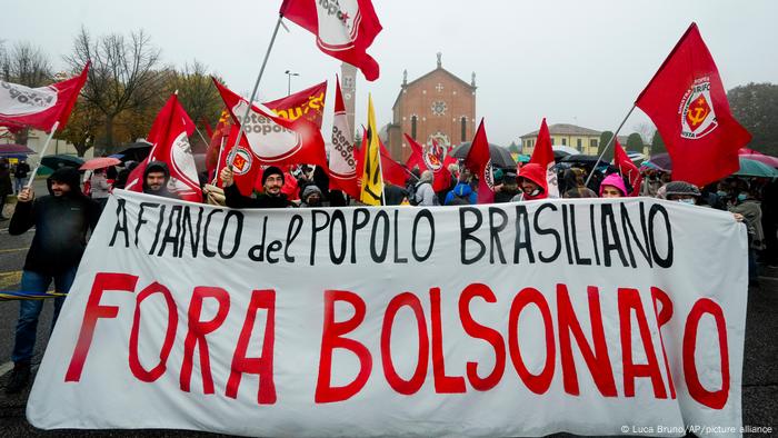 Italien Anguillara Veneta Jijen Bolsonaros Protest