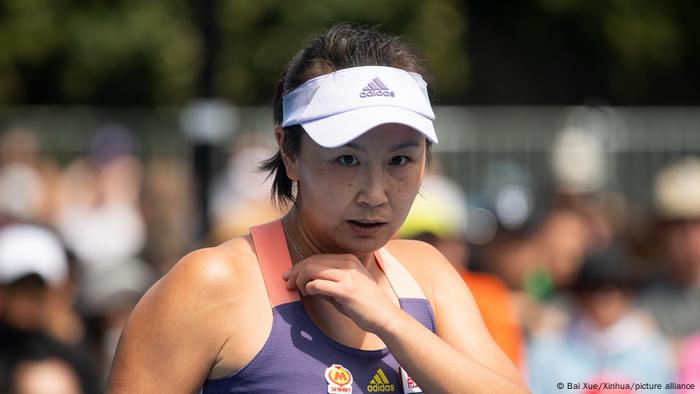 Peng Shuai in tennis outfit