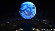 An image of a bluish planet Earth