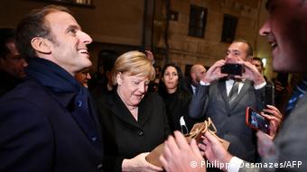 Меркель во время прощального визита к Макрону