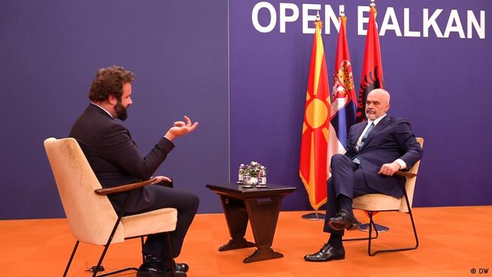 Premijer Albanije Edi Rama u razgovoru sa dopisnikom DW iz Beograda Idrom Seferijem