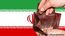 empty wallet shows the global financial economic crisis triggered by the corona virus in Iran.