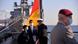 Tilo Kalski, captain of the German Navy frigate Bayern, and Japan's Defense Minister Nobuo Kishi Tilo Kalski, captain of the German Navy frigate Bayern, and Japan's Defense Minister Nobuo Kishi