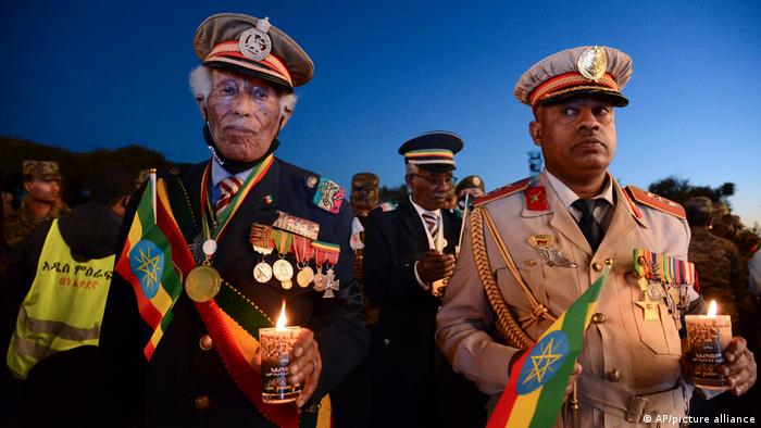 Militares retirados y activos del Ejercito etiope en Addis Abeba