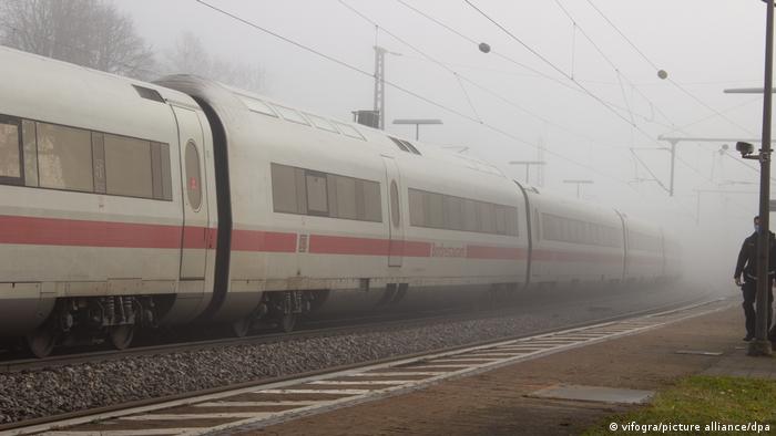 A Deutsche Bahn high speed ICE train