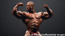 MELBOURNE, AUSTRALIA - MARCH 08: Shawn Rhoden of the USA poses during the IFBB Australian Pro Grand Prix XIV at Plenary Hall on March 8, 2014 in Melbourne, Australia. (Photo by Robert Cianflone/Getty Images)