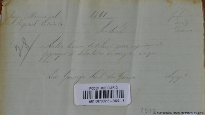 A primeira provisão a reconhecer Luiz Gama como advogado, de 1869