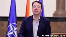 Skopje, 08.11.2021+++Aleksandar Nikoloski, Vizepräsident der VMRO-DPMNE-Partei in Nordmazedonien.
(c) Petr Stojanovski / DW
