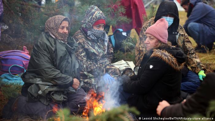 Belarus Migranten im Grenzgebiet zu Polen 