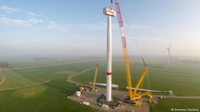 Germany's first installation of Siemens' 6 megawatt (MW) wind turbine