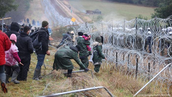 Migranten an der Grenze Belarus - Polen