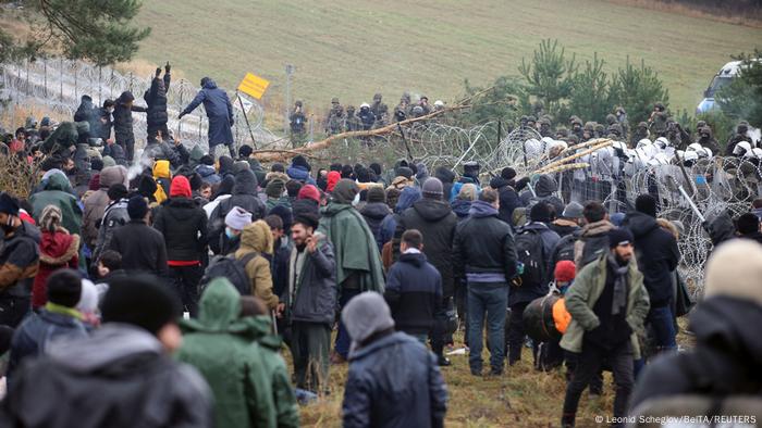 Migranten an der Grenze Belarus - Polen