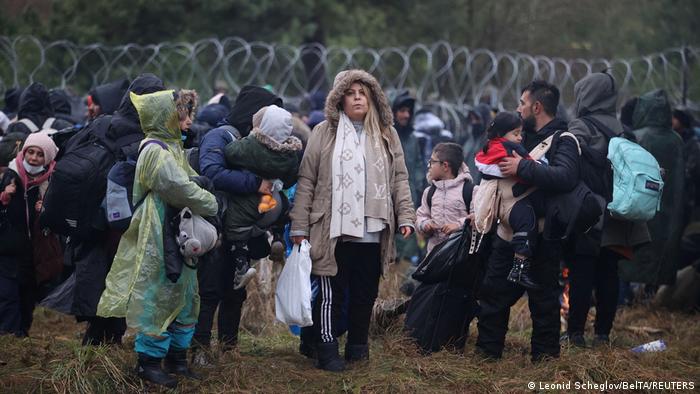 Izbjeglice uz bodljikavu žicu na poljsko-bjeloruskoj granici