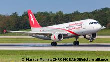 Mulhouse Frankreich 31 August 2019: Ein Airbus A320 der Air Arabia Maroc mit dem Kennzeichen CN NMH auf dem Flughafen EuroAirport Basel Mulhouse (EAP) in Frankreich