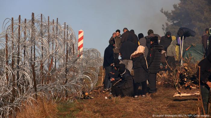 Migranten an der Grenze zwischen Polen und Weißrussland