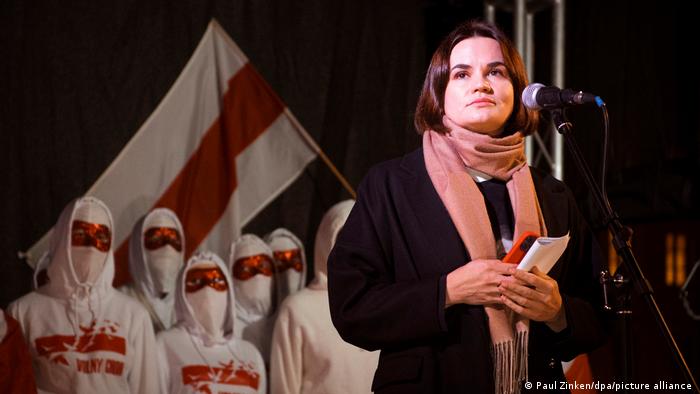 Лидер белорусской оппозиции Светлана Тихановская в Берлине