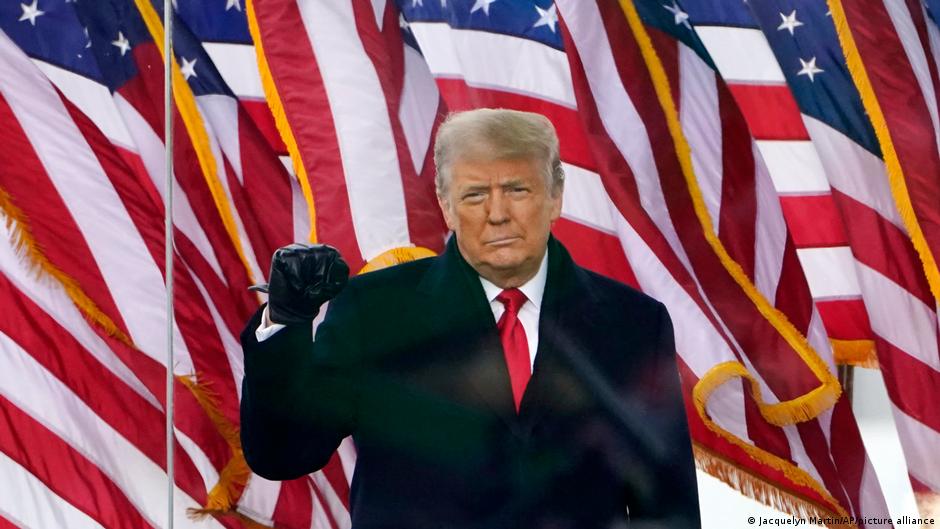 Predsednik SAD Donald Tramp uoči obraćanja 6. januara 2021.