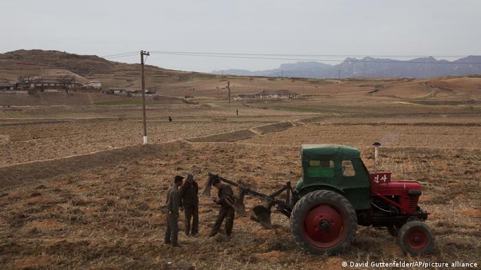 A barren landscape in North Korea
