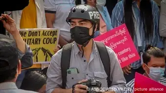 Myanmar Journalist Min Nyo über einen Anti-Putsch-Protest in Pyay