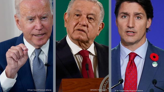 Bildkombo Biden Obrador Trudeau