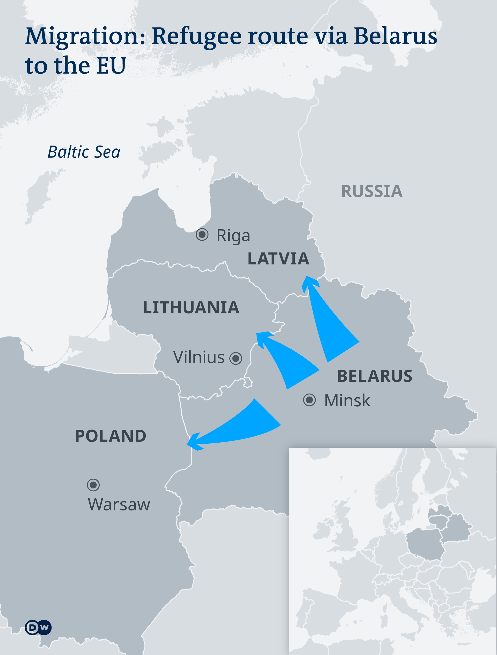 refugee routes to Poland