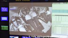 Auf einer großen Videowand im Columbus Control Center im Deutschen Zentrum für Luft- und Raumfahrt (DLR) am Standort Oberpfaffenhofen sind die Astronauten der Falcon 9 Rakete von SpaceX zu sehen. Erstmals seit drei Jahren ist mit Matthias Maurer wieder ein deutscher Astronaut im All. Der 51-jährige Saarländer startete am Donnerstag gemeinsam mit drei Nasa-Kollegen mithilfe einer «Falcon 9»-Rakete an Bord eines «Crew Dragon» vom Weltraumbahnhof Cape Canaveral im US-Bundesstaat Florida zur Internationalen Raumstation ISS. +++ dpa-Bildfunk +++