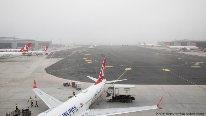 Türkei Istanbul Airport Flugzeuge Turkish Airlines