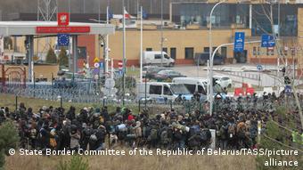 Мигранты на границе Беларуси с Польшей 