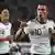 Lukas Podolski (right) and Mesut Oezil celebrate a goal