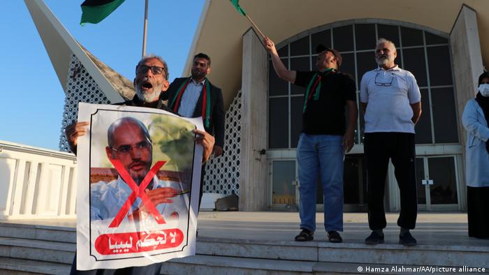 Libya - protest against Saif al-Islam al-Ghadafi as runner for prime minister