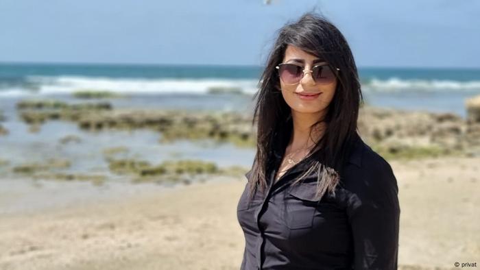 Majdoleen Hassona portrait by the beach