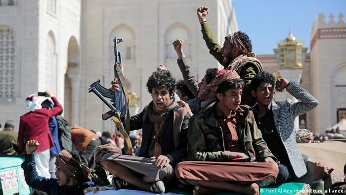 Jemen Huthis in Sanaa