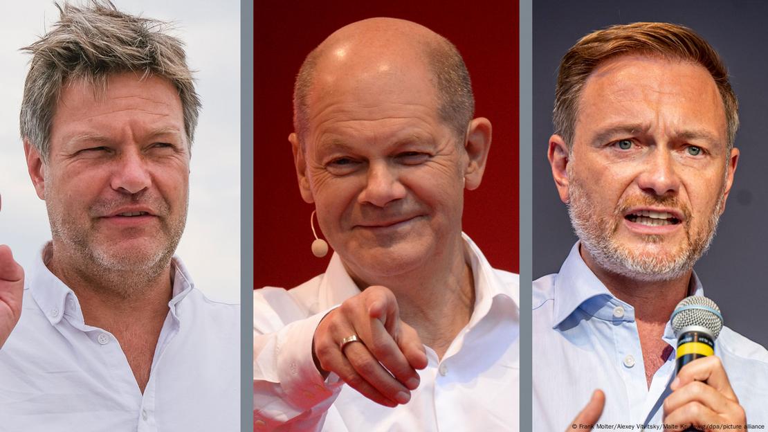 Robert Habeck, Olaf Scholz e Christian Lindner