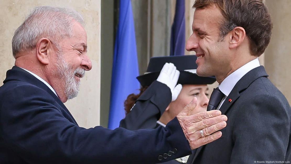 Luiz Inácio Lula da Silva e Emmanuel Macron