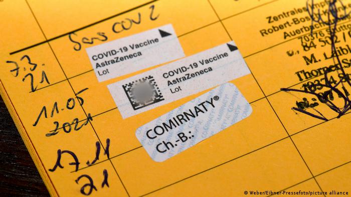 Njemačka putovnica kojom se dokumentira apsolvirana cijepljenja