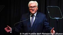 18.11.2021
German President Frank-Walter Steinmeier speaks after accepting the Leo Baeck Medal at the Center for Jewish History, Thursday, Nov. 18, 2021, in New York. (AP Photo/Frank Franklin II)