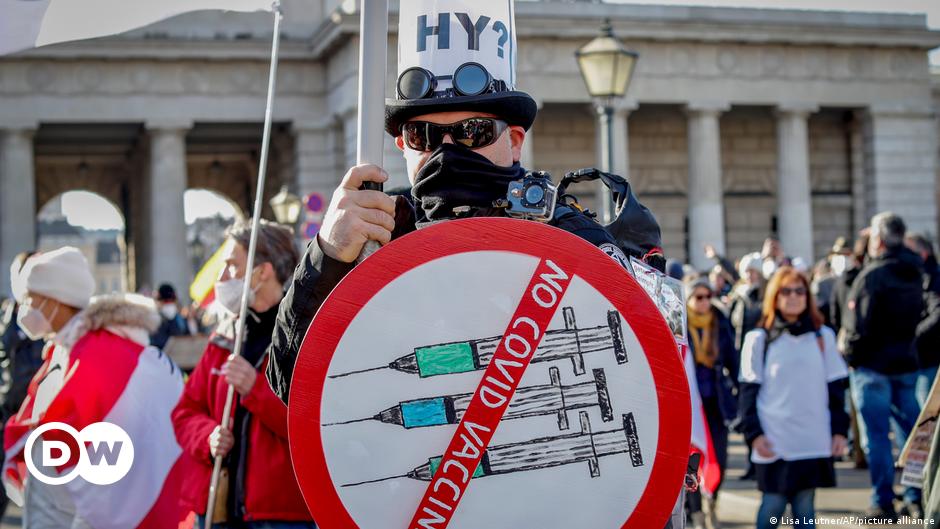 Protest in Wien gegen die Impfpflicht