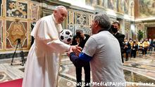 Pope Francis meets 'Team Pope' ahead of charity football match