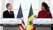 US Secretary of State Antony Blinken and his Senegalese counterpart Aissata Tall Sall turn to each other during a news conference in Dakar US Secretary of State Antony Blinken and his Senegalese counterpart Aissata Tall Sall turn to each other during a news conference in Dakar