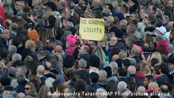 Ιταλία, Ρώμη, διαδήλωση, αντιεμβολιαστές