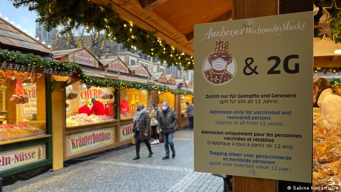 Aachener Weihnachtsmarkt eröffnet in der Corona-Pandemie unter 2G-Bedingungen