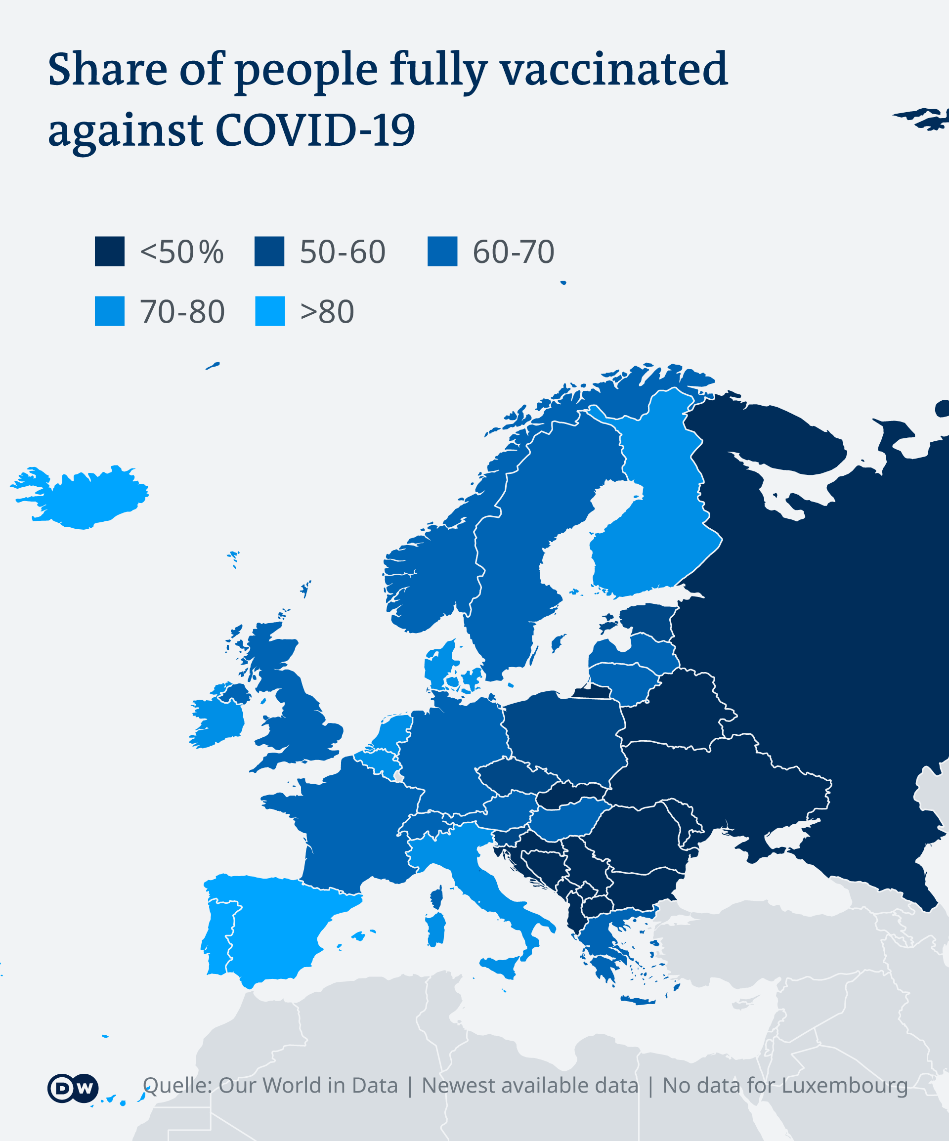 Infografik COVID-19 Impfquote Vergleich Europa EN