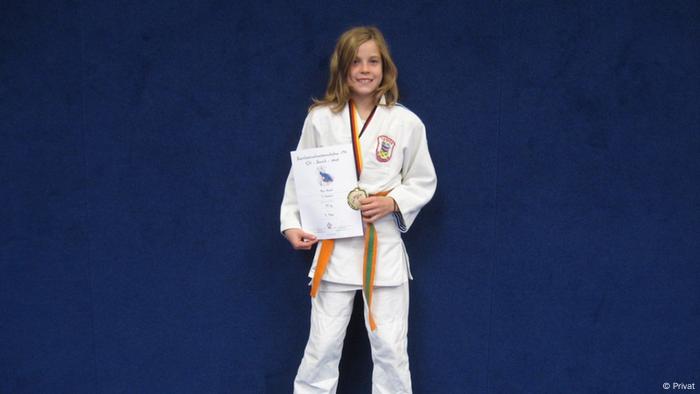 Marie Dinkel, luchadora de judo, en 2009.