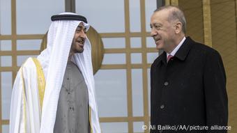 Ο Τούρκος πρόεδρος με τον διάδοχο του θρόνου στα Ηνωμένα Αραβικά Εμιράτα 