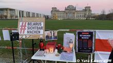 Акция солидарности с политзаключенными в Беларуси в Берлине, ноябрь 2021 года